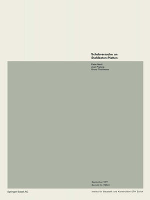 cover image of Schubversuche an Stahlbeton-Platten